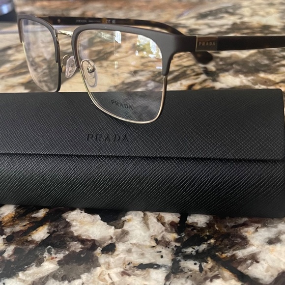 PRADA Eyeglass frames VPR 54T 01U-101 55-19 brand new with case - Picture 5 of 5